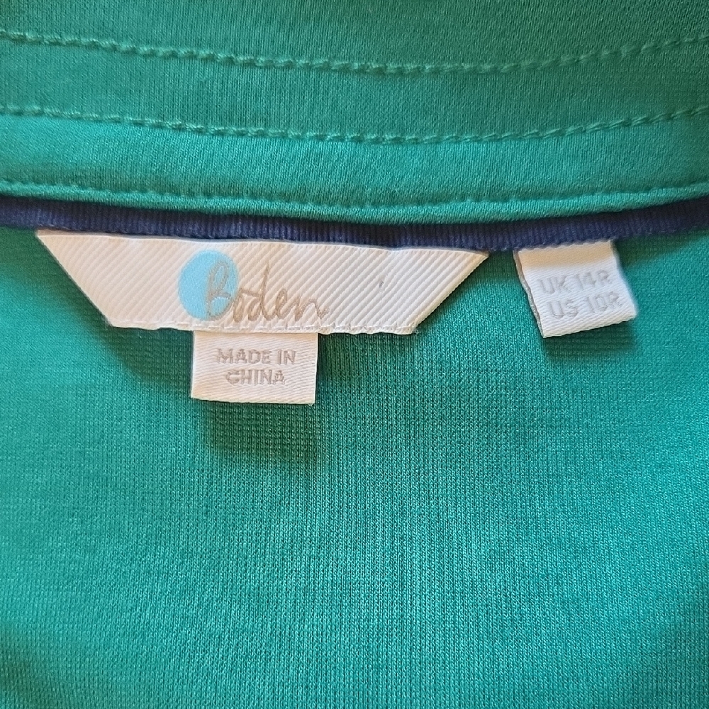 Boden Green Wrap Midi Dress - Size 10 - Picture 7 of 13